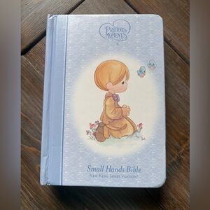 Precious Moments Small Hands Bible New King James Version Blue Religious Book
